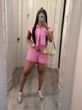 EVE Short Sleeve Cardigan Coat And Romper 2 Piece Set TK-6337
