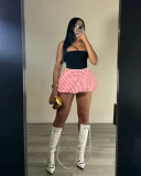 EVE Solid Color Mini Pleated Bubble Skirt QXLB-10100