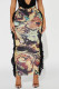 EVE Tassel Lace Printed Half-Length Skirt GYZY-8957