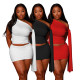 EVE Slash Shoulder Sleeveless Two Piece Skirts Set DDF-D88238