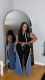 EVE Denim Patchwork Sleeveless Wide Leg Pants 2 Piece Set TE-4733