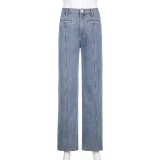 EVE Fashion Patchwork Loose Micro Flare Jeans GZCF-6002