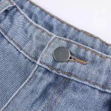 EVE Fashion Patchwork Loose Micro Flare Jeans GZCF-6002