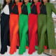 EVE Plus Size Solid Color Long Blazer Pants Suit NY-10968