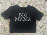 EVE Letter Printed Short Sleeve T-Shirt GXJL-250331