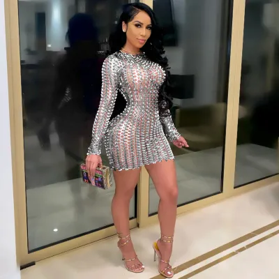 EVE Bright Color Fashion Sexy Package Hip Nightclub Dress GXYF-H0060