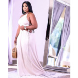 EVE Plus Size Solid Color Drawstring Tie Up Two Piece Skirts Set QYXZ-9916