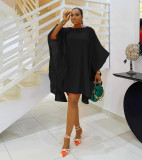 EVE Plus Size Chiffon Solid Loose Cape Dress NY-3536NY-3536
