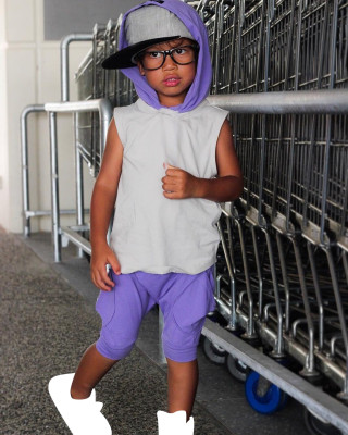 EVE Kids Color Block Hooded Shorts 2 Piece Set GYMF-156
