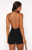 EVE Print Halterneck Backless Romper MZ-2894