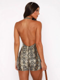 EVE Print Halterneck Backless Romper MZ-2894