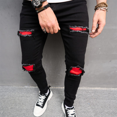 EVE Men's Summer Fashion Holes Pencil Jeans GBBF-604