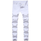 EVE Men's Solid Color Casual Holes Jeans GWBM-K16