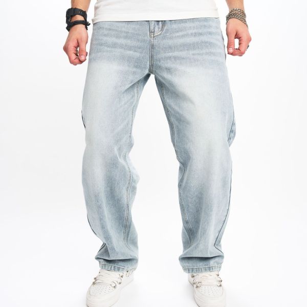 EVE Men's Casual Loose Wide Leg Jeans GBBF-113