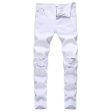 EVE Men's Fashion Solid Color Slim Pencil Jeans GWBM-6607