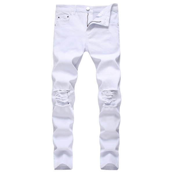 EVE Men's Fashion Solid Color Slim Pencil Jeans GWBM-6607