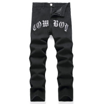 EVE Men's Letter Print Loose Casual Jeans GWBM-3140