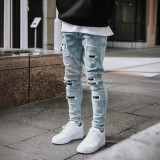 EVE Men's Fashion Tight Holes Jeans GWBM-TM226