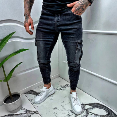 EVE Men's Holes Slim Pockets Jeans GBBF-4818