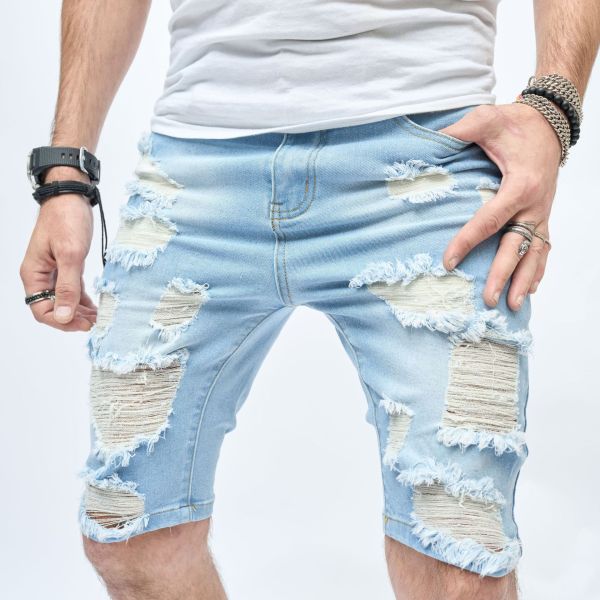 EVE Men's Holes Casual Denim Short GBBF-211