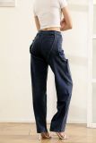 EVE Irregular Hollow Out Hot Drill Jeans YMEF-52095