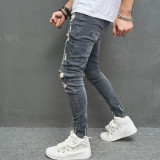 EVE Men's Knee Holes Stretch Casual Pencil Jeans GBBF-1201