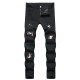 EVE Men's Fashion Holes Solid Color Tight Jeans GBBF-702
