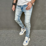 EVE Men's Fashion Holes Patchwork Jeans GBBF-7006