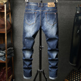 EVE Men's Holes Embroidered Straight Leg Jeans GBBF-TY686