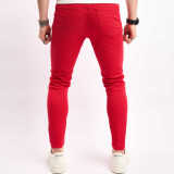EVE Men's Solid Color Holes Tight Jeans GBBF-1111