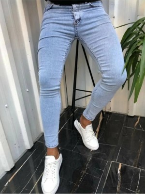 EVE Men's Solid Color Washed Pencil Jeans GBBF-1851