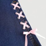 EVE Bow Tie Loose Flare Jeans GDAM-218589