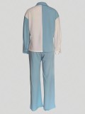 EVE Fashion Patchwork Loose Two Piece Pants Set BS-1400