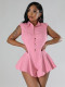 EVE Sleeveless Solid Color Ruffle Mini Dress SFY-2800