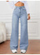 EVE Fashion Loose Washed Straight Jeans GKNF-11215