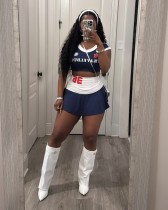 Pre Order: About 7 work days shipping Print Casual Sport Shorts Suit YUEM-30032