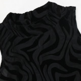 EVE Sexy Sleeveless Print Tops Pencil Pants Suit CYA-901814