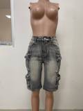EVE Casual Washed Pockets Fifth Jeans LSD-2405