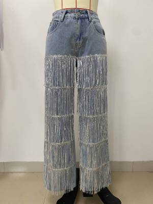 EVE Fashion Tassel Loose Straight Jeans LSD-2404