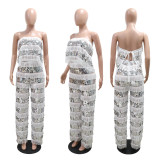 EVE Sexy Loose Wrap Chest Tops And Pants 2 Piece Set CYA-901659