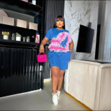EVE Hot Drill O Neck Casual Short Suit CYA-901823