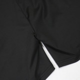 EVE Hot Drill O Neck Casual Short Suit CYA-901823