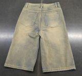 EVE Loose Retro Holes Straight Fifth Jeans GSMJ-6996