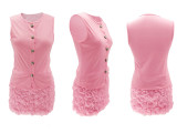 EVE Solid Color Sleeveless Skirts 2 Piece Set SFY-2804
