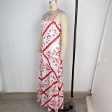 EVE Print Loose Tube Tops Maxi Dress GPBY-934