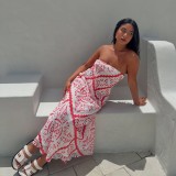 EVE Print Loose Tube Tops Maxi Dress GPBY-934