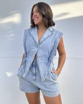 EVE Fashion Sleeveless Denim Romper YRST-T076