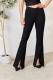 EVE Solid Color Split Flare Pants QOUY-6059