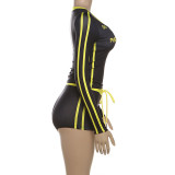 EVE Fashion Printed Sexy V-Neck Long Sleeve Shorts Suit GZJQ-K24S56255