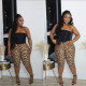 EVE Leopard Print Sequin Casual Short GNZD-51664PHD